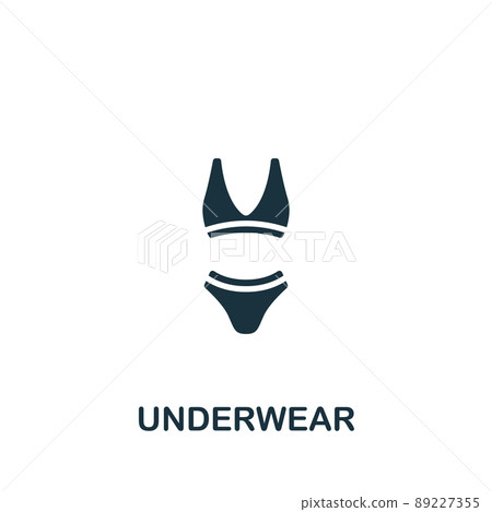 Underwear icon. Monochrome simple Clothes icon for templates, web design and infographics 89227355