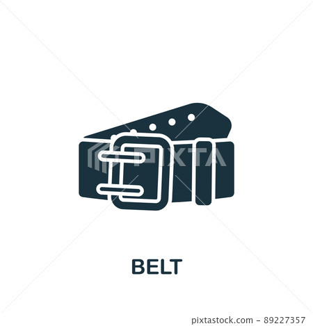 Belt icon. Monochrome simple Clothes icon for templates, web design and infographics 89227357