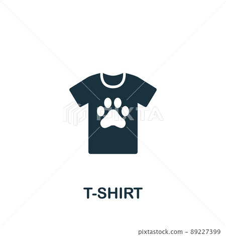 T-Shirt icon. Monochrome simple Clothes icon for templates, web design and infographics T-Shirt icon. Monochrome simple Clothes icon for templates, web design and infographics 89227399