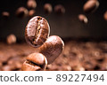 Roasted coffee beans 89227494