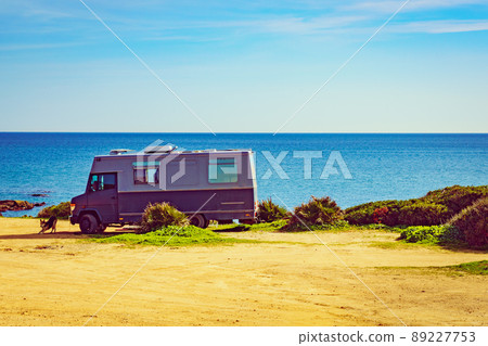 Caravan on beach by Punta Mala, Alcaidesa Spain 89227753