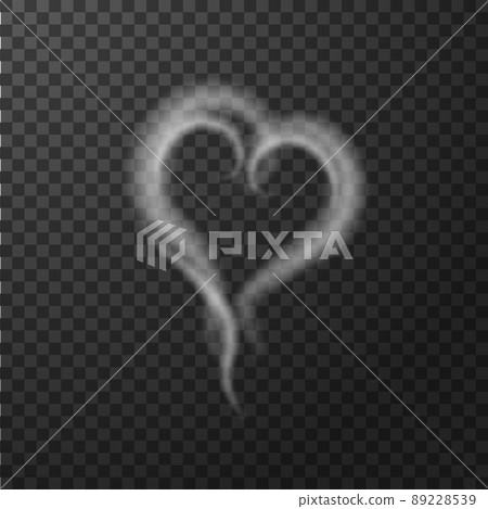 Coffee smoke. Tea steam. Vapor wave flow. Vector realistic love steam Coffee smoke. Tea steam. Vapor wave flow. Vector realistic love steam 89228539