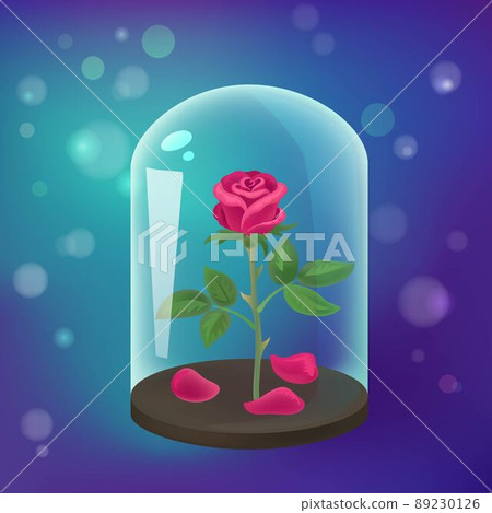 Rose in the flask. Vector illustration. Rose in the flask. Vector illustration. 89230126