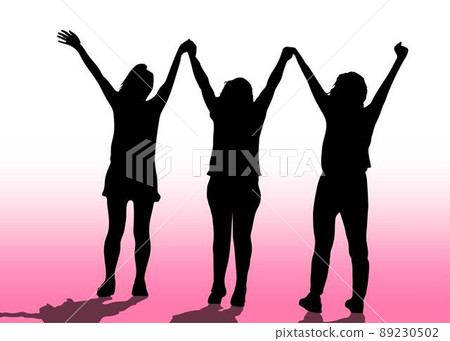 Women holding hands. Diversity women. Female social community. Allyship. 89230502