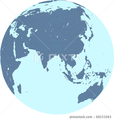 Abstract World map with lines on globe. Abstract World map with lines on globe. 89231083