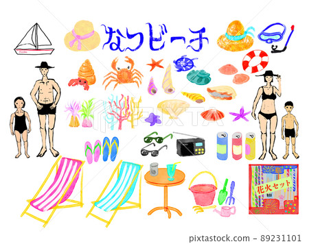 夏季海灘沐浴 89231101