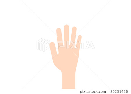 One hand of a simple person drawn with a line-Raise your hand / Reach out / Candidate image material 89231426