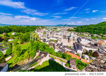 從奧地利霍亨薩爾茨堡要塞看到的薩爾茨堡市 89231830