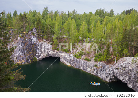 Marble quarry filled with groundwater. Ruskeala 89232010