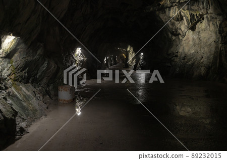 Dark tunnel of abandoned marble quarry. Ruskeala 89232015