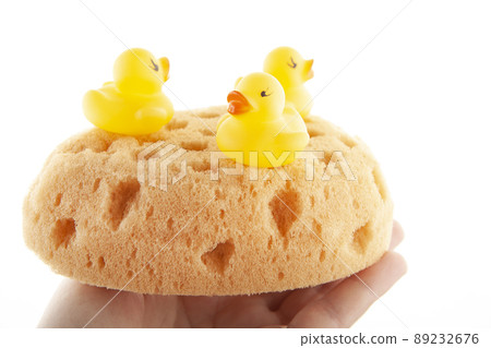 image of sponge rubber duck white background image of sponge rubber duck white background 89232676