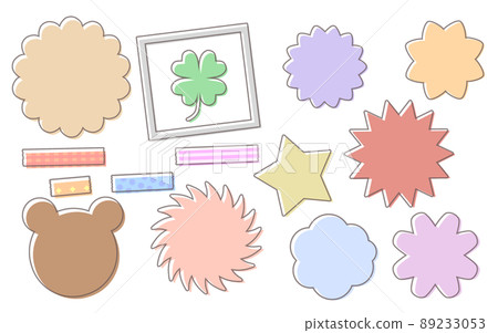 Pop and cute geometric pattern set 89233053