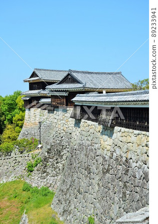 Matsuyama Castle Inui turret, Inuimon west fence, Inuimon east turret, Inuimon east turret east folding fence Matsuyama Castle Inui turret, Inuimon west fence, Inuimon east turret, Inuimon east turret east folding fence 89233941