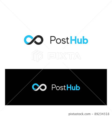 The infinity logo initials the letter P, modern and luxurious 89234318