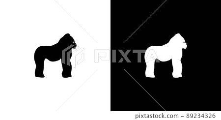 Simple and strong gorilla illustration logo Simple and strong gorilla illustration logo 89234326