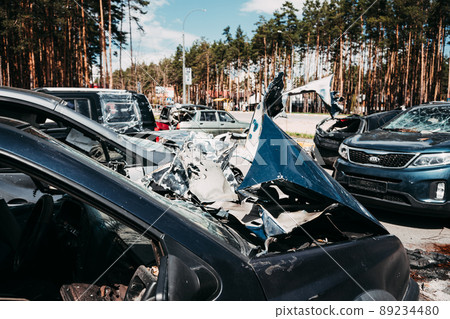 Irpin, Kyiv region, Ukraine - 28 April 2022 89234480