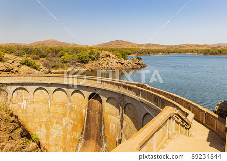 Sunny view of Quanah Parker Dam 89234844