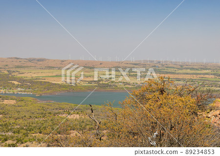 High angle view of the Medicine Park area 89234853