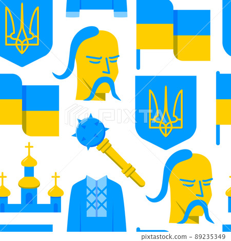 Ukraine seamless pattern with national symbols Ukraine seamless pattern with national symbols 89235349