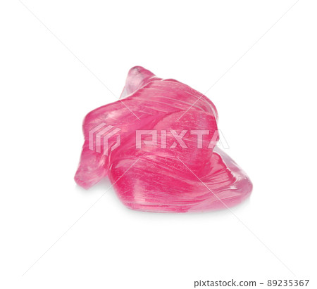 Pink slime isolated on white. Antistress toy 89235367