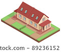 semi-detached house isometric.eps 89236152
