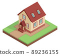 Isometric residential house 89236155