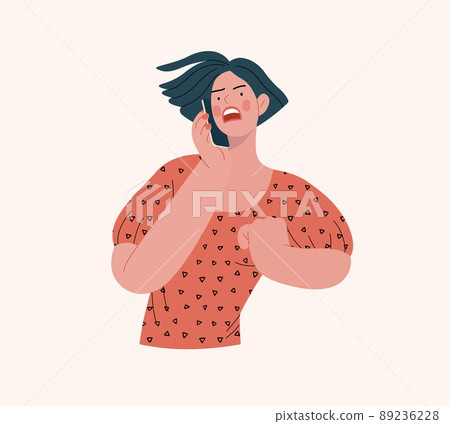 People portrait - Talking on the phone -Modern flat vector concept illustration of a young woman talking on the phone, half-length portrait, user avatar. Creative landing web page illustartion People portrait - Talking on the phone -Modern flat vector concept illustration of a young woman talking on the phone, half-length portrait, user avatar. Creative landing web page illustartion 89236228