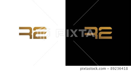 Modern and futuristic R2 logo design Modern and futuristic R2 logo design 89236418