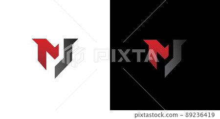 Modern and futuristic MJ logo design Modern and futuristic MJ logo design 89236419