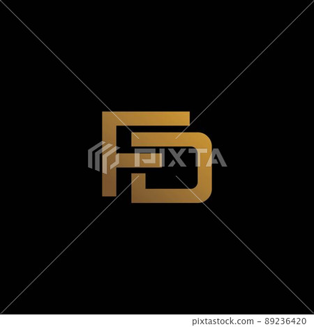 Modern and futuristic FD logo design Modern and futuristic FD logo design 89236420