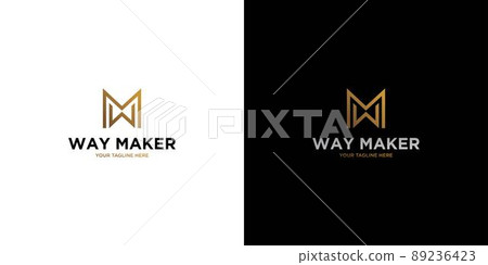 Modern and elegant, the WM letter initials logo design Modern and elegant, the WM letter initials logo design 89236423