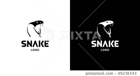 Cool and attractive snake illustration logo design Cool and attractive snake illustration logo design 89236543