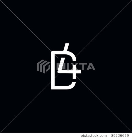 Amazing and modern initial letter 4D design 1 89236659