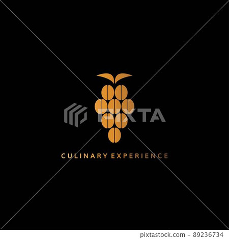 Modern and elegant coffee and wine glass combination logo design 3 89236734