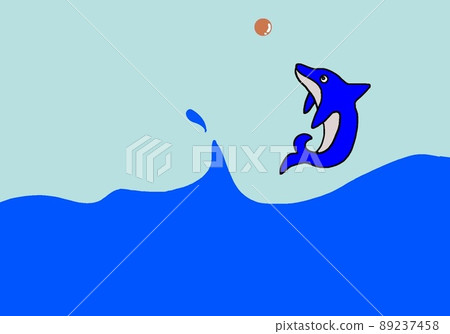 Dolphin ball play 89237458