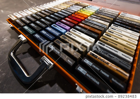 Small color sample boards. toned image for design - Colorful sets with cards for furniture Small color sample boards. toned image for design - Colorful sets with cards for furniture 89238483