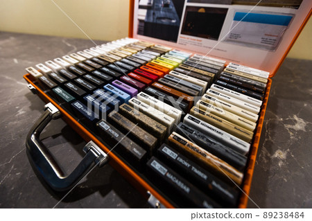 Small color sample boards. toned image for design - Colorful sets with cards for furniture Small color sample boards. toned image for design - Colorful sets with cards for furniture 89238484