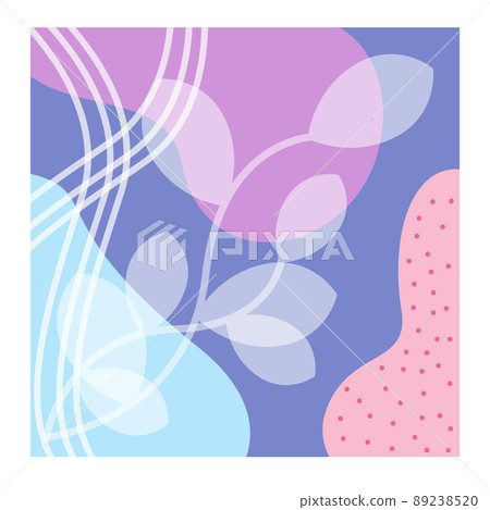 Template art with floral and geometric elements 89238520