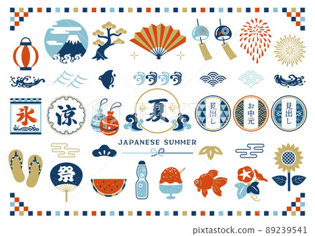 Summer Japanese-style material 89239541