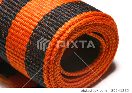 9 may - St. George Ribbon. Isolated on white. The symbol of the Second World war. 9 May Victory Day background. The symbol of the great victory of May 9 89241283