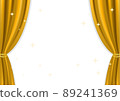 High-class golden curtain illustration material (transparent material, vector available) 89241369