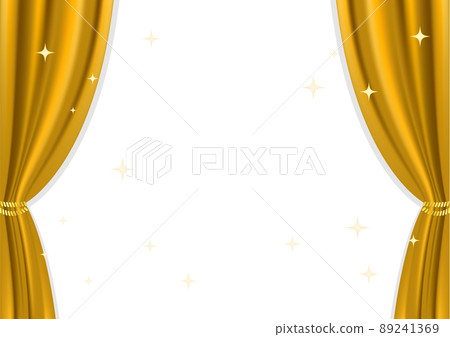 High-class golden curtain illustration material (transparent material, vector available) 89241369