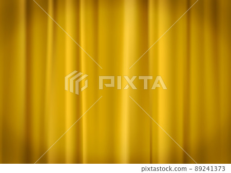 Illustration background material (with vector) of a luxurious golden curtain in the spotlight 89241373