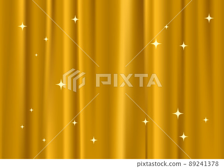 High-class glittering golden curtain illustration background material (with vector) 89241378