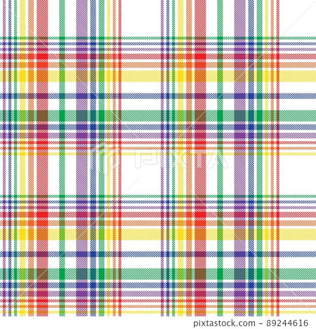 Rainbow Plaid Tartan Checkered Seamless Pattern 89244616