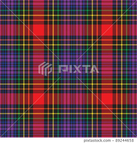 Rainbow Plaid Tartan Checkered Seamless Pattern Rainbow Plaid Tartan Checkered Seamless Pattern 89244658