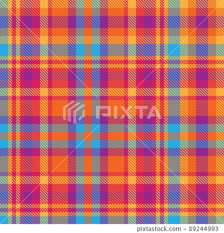 Colourful Plaid textured Seamless Pattern 89244993