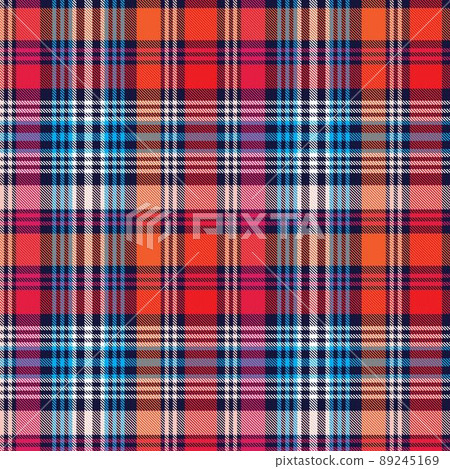 Colourful Plaid textured Seamless Patter 89245169