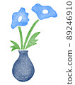 Blue flower stamp in a vase Blue flower stamp in a vase 89246910