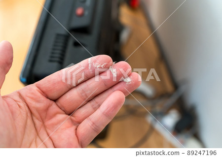 Dust check on the back of the TV 89247196